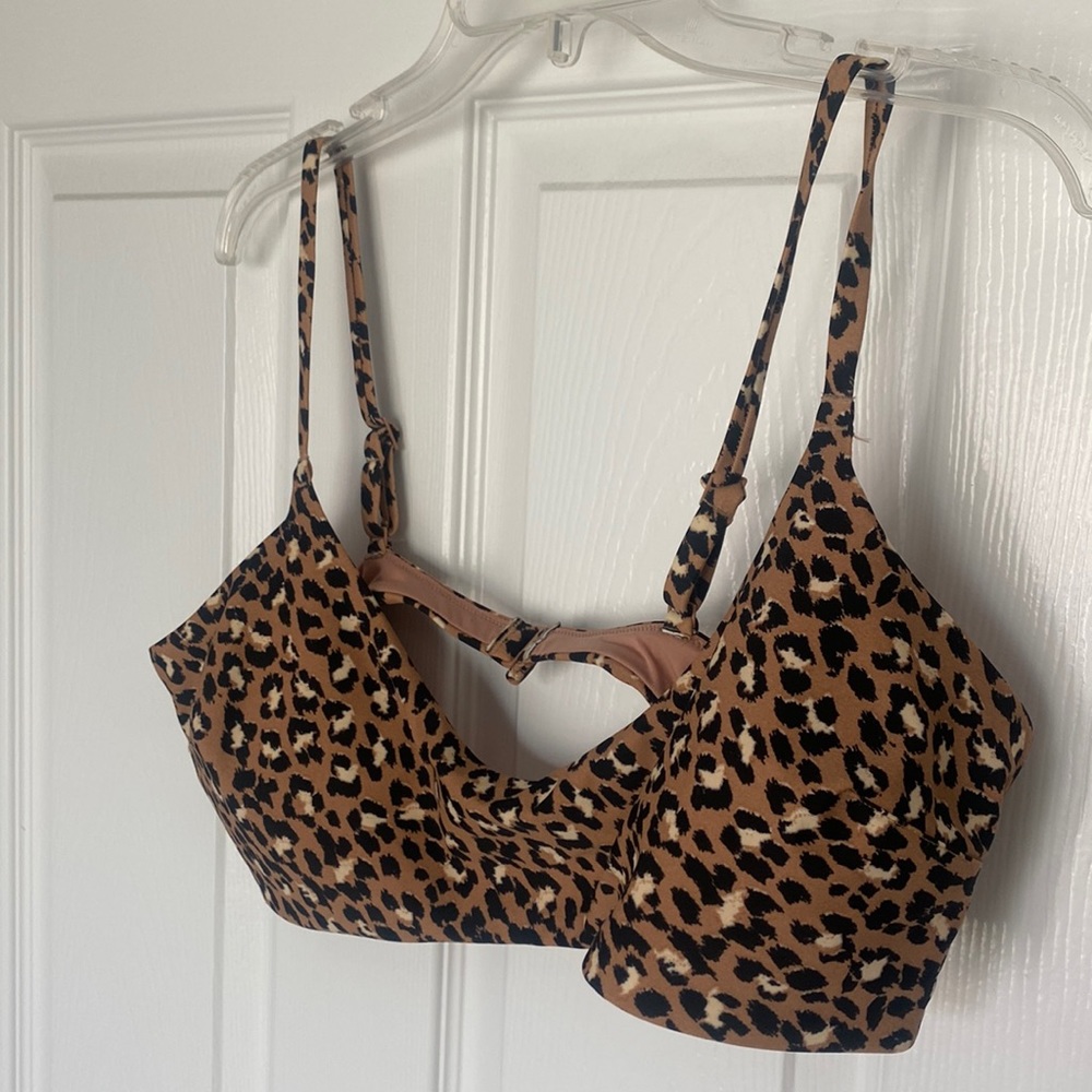 Aerie Animal Print Bikini Top XXL